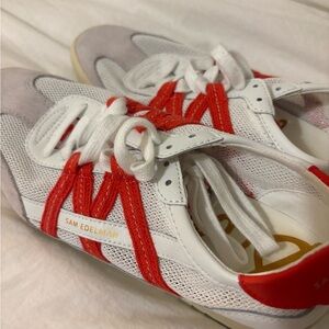 Sam Edelman White and Red Athletic Shoes
